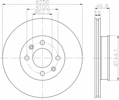 HELLA PAGID 8dd355116561 -  Тормозной диск